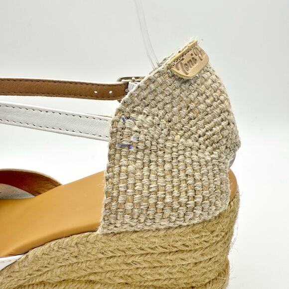 Toni Pons Womens Costa 5 Wedge Heel EU 41 US 10 White Nappa Leather FLAWS - Picture 13 of 14